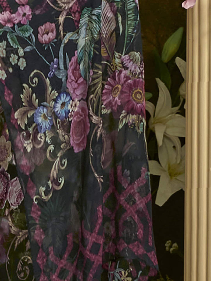 Indo Era Floral Embroidered Regular Thread Work Kurta with Trousers &  Dupatta