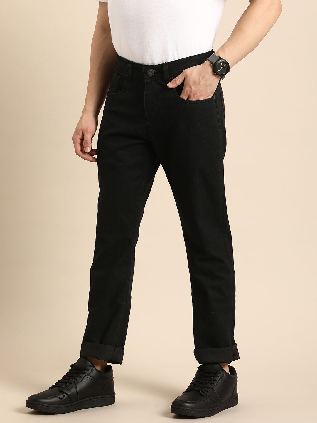Menjadi Lelaki Manusia Mid-Rise Slim Fit Regangan