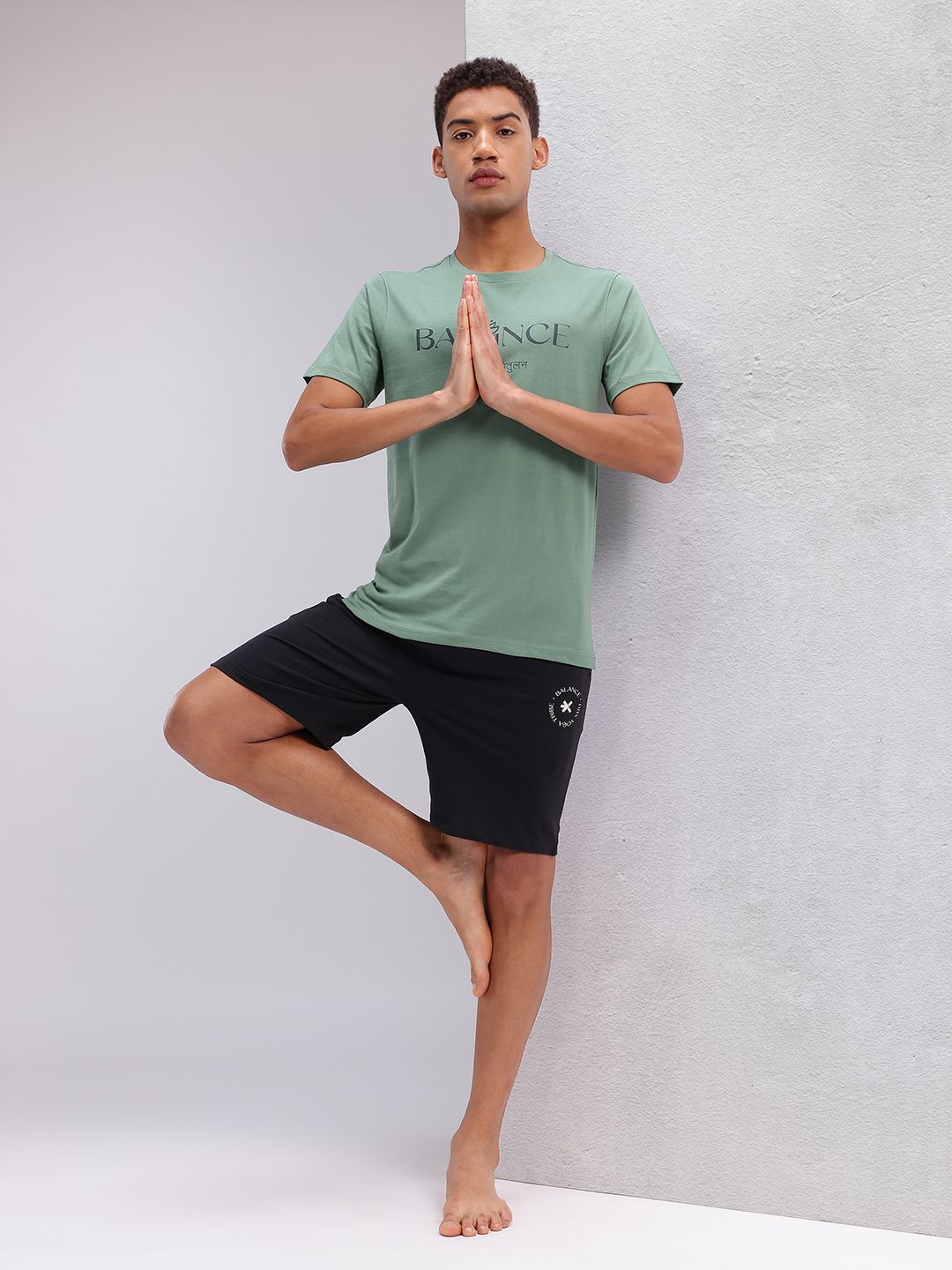 HRX by Hrithik Roshan Men Printed Detail Yoga Shorts