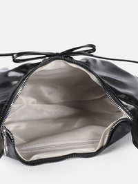 DressBerry Mini Hobo Bag with Lace-Up Detail