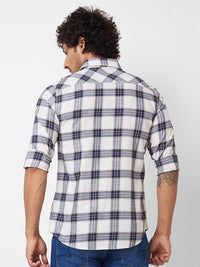 SPYKAR Tartan Checked Spread Collar Cotton Casual Shirt