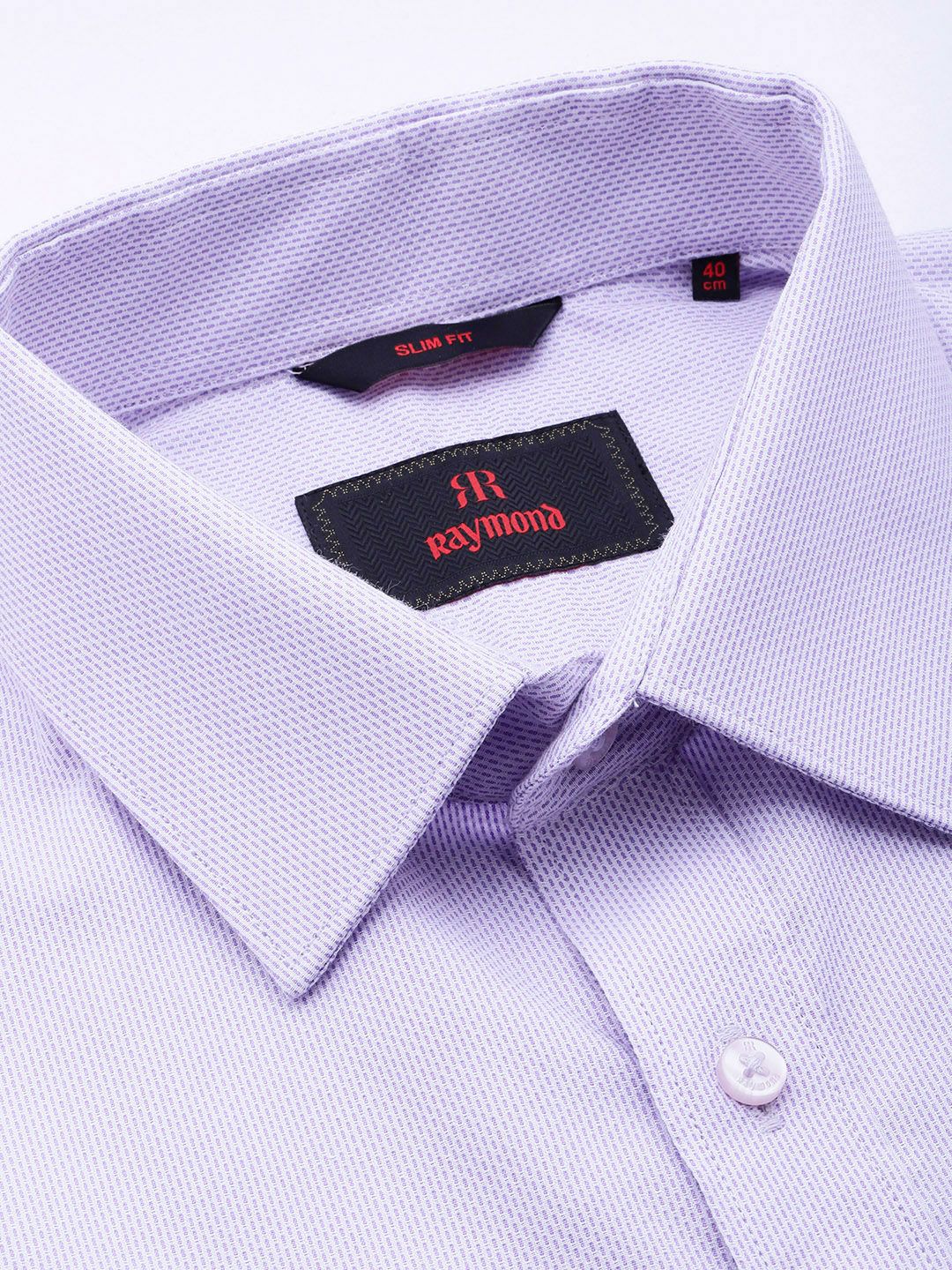 Raymond Self Design Slim Fit Pure Cotton Formal Shirt