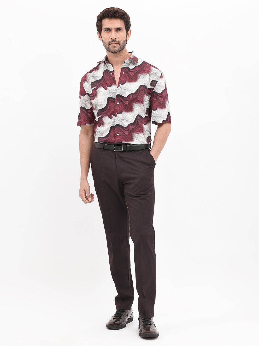RARE RABBIT Men Tijon Regular Fit Floral Opaque Printed Shirt