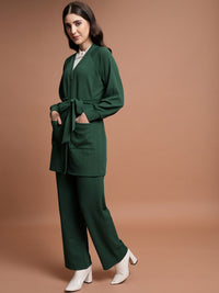 Tokyo Talkies Relaxed Cardigan & Wide Leg Trousers