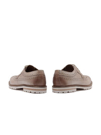 RARE RABBIT Men Textured Leather Casual Brogues