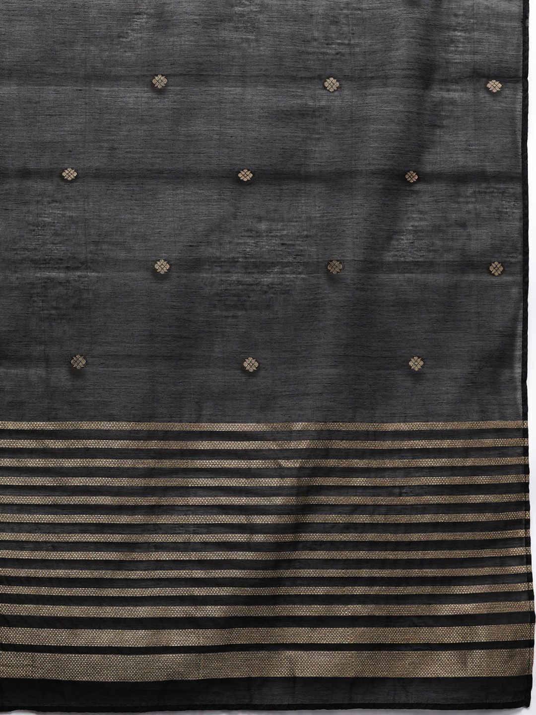 Libas Women Black Pure Cotton Kurta with Palazzos & With Dupatta