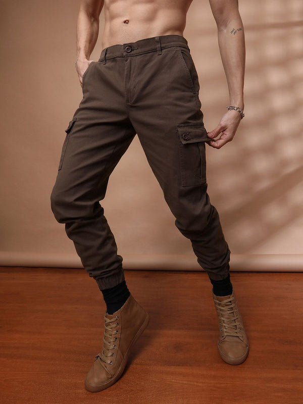 Garage Indian Co Men Coffee Coffee Brown Slim Fit Joggers