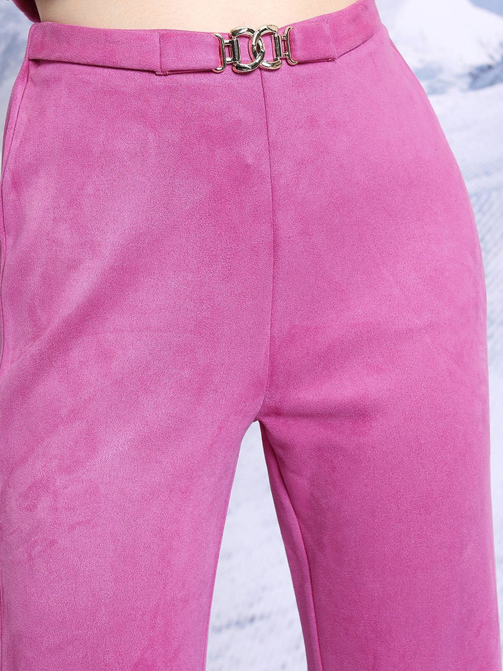 Tokyo Talkies Suede Crop Top With Trousers