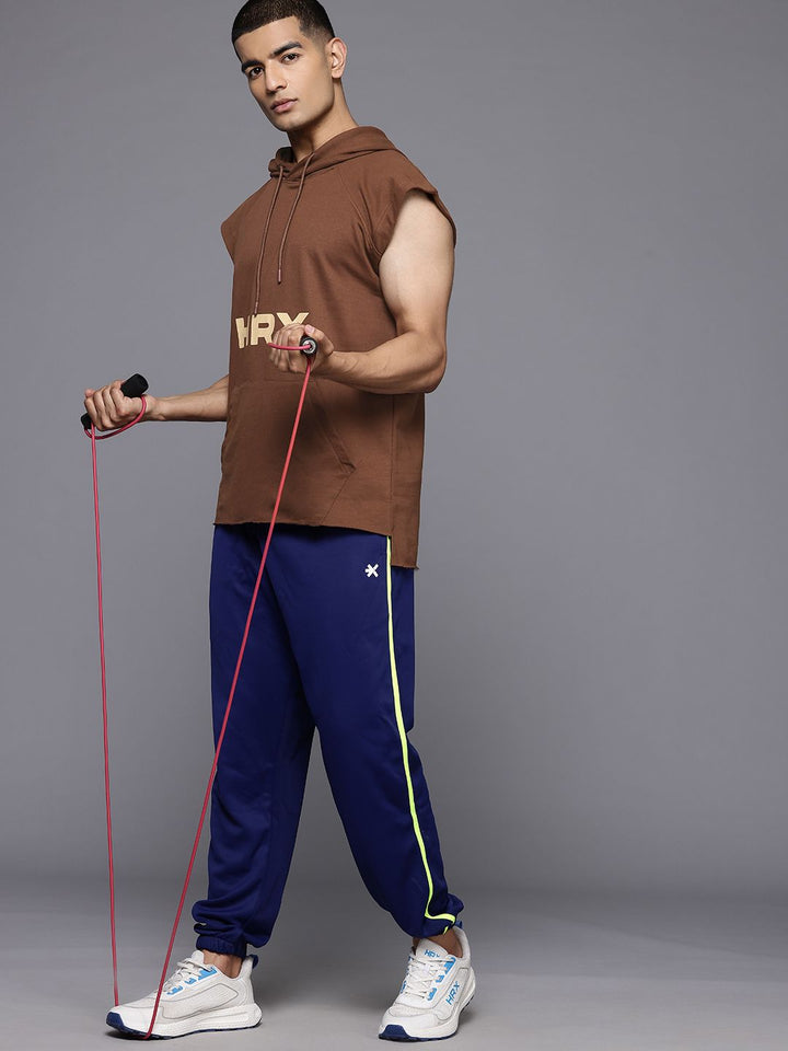 HRX by Hrithik Roshan Brand Logo Print Hooded Training Sweatshirt