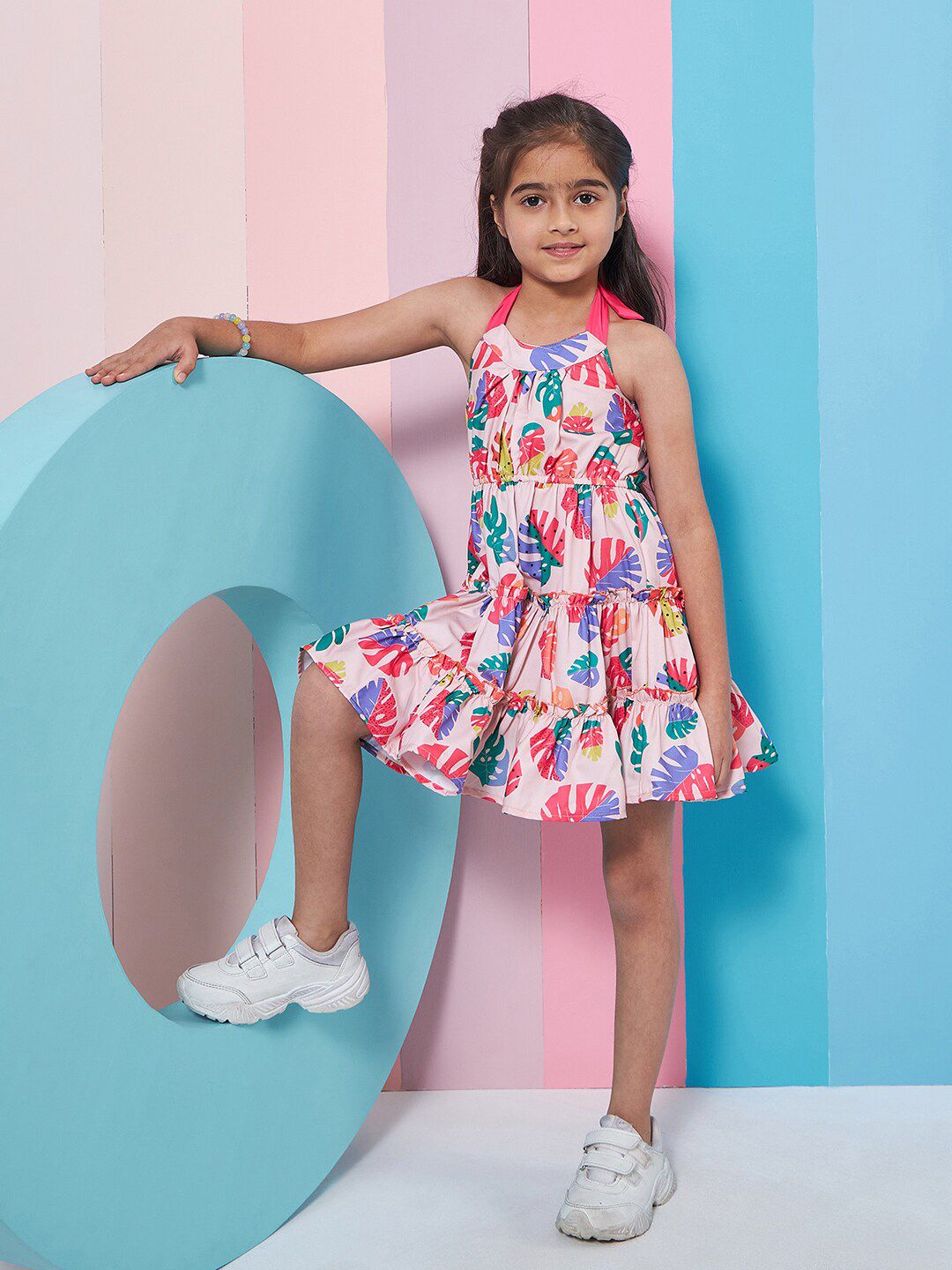 pspeaches Floral Printed Fit & Flare Dress