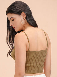 ESPYR By Tokyo Talkies  Ribbed Skinny Fit Sleeveless Strap Tank Top