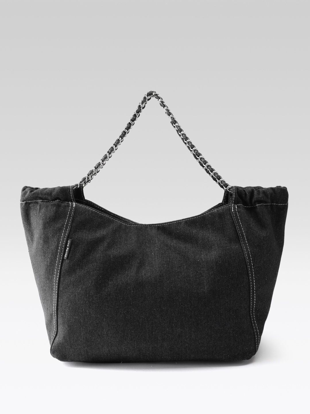 Lino Perros Denim Structured Shoulder Bag