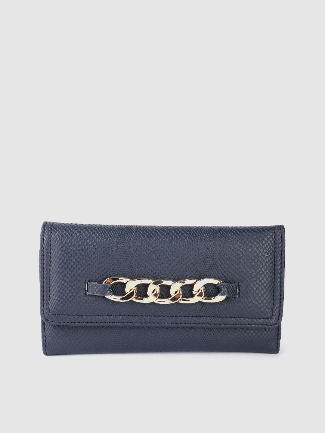 Lino Perros Women Snakeskin Textured Three Fold Wallet