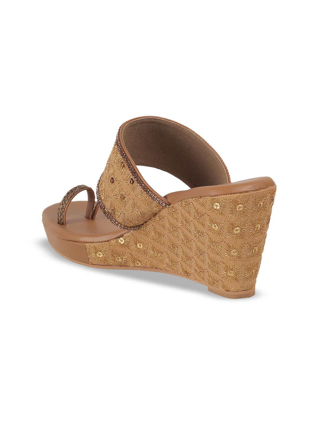 Metro Embellished One Toe Wedges