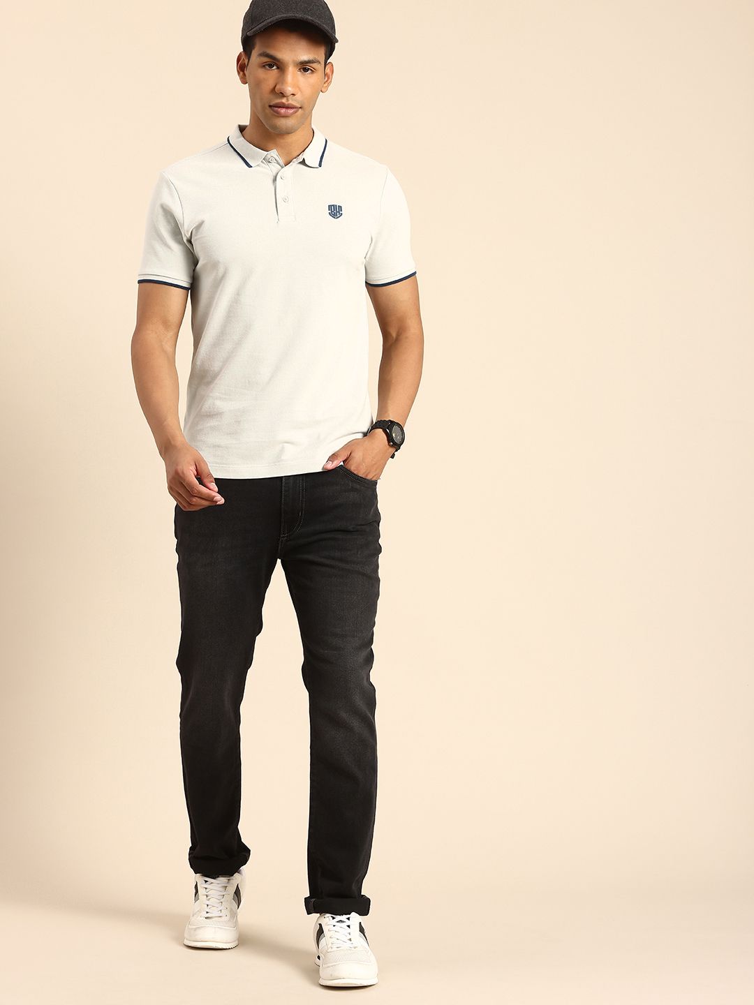 Being Human Polo Collar Pure Cotton T-shirt