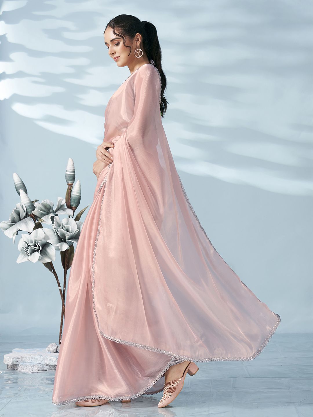Tikhi Imli Sequinned Satin Saree