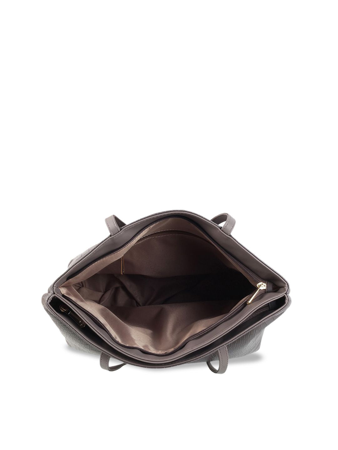 Mochi Grey Textured Shopper Shoulder Bag