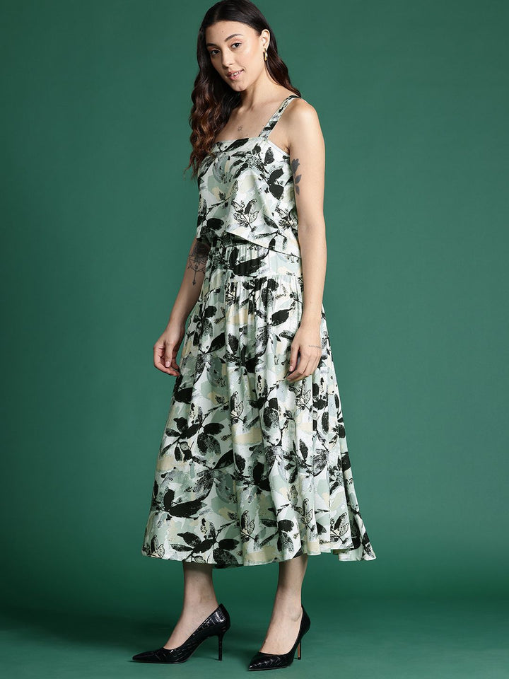 DressBerry Printed Top With Skirt