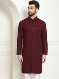 SOJANYA Geometric Embroidered Sequinned Pure Cotton Kurta