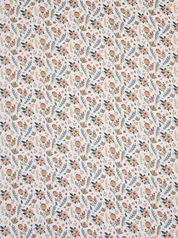 BOMBAY DYEING Dream Lover Brown Floral 104 TC Cotton Queen Bedsheet Set-2.24 m X 2.54 m