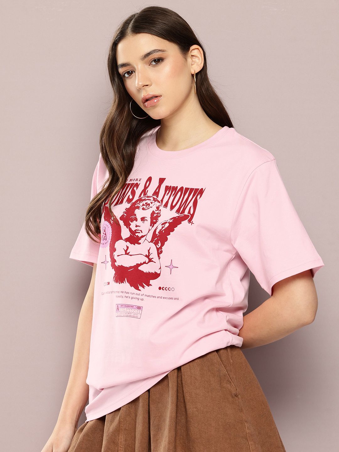 Dillinger Womens Short Sleeve Oversized Printed Tshirt