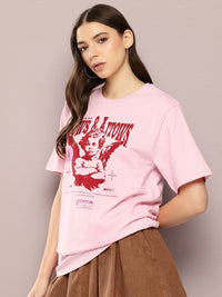 Dillinger Womens Short Sleeve Oversized Printed Tshirt