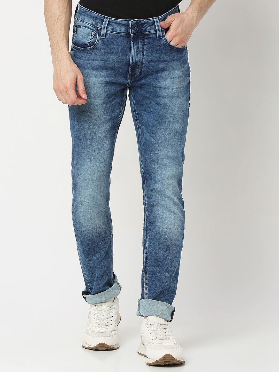 SPYKAR Men Heavy Fade Mid Rise Stretchable Jeans