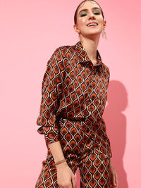 WORK IT by STREET 9 Women Boxy Fit Printed Casual Shirt