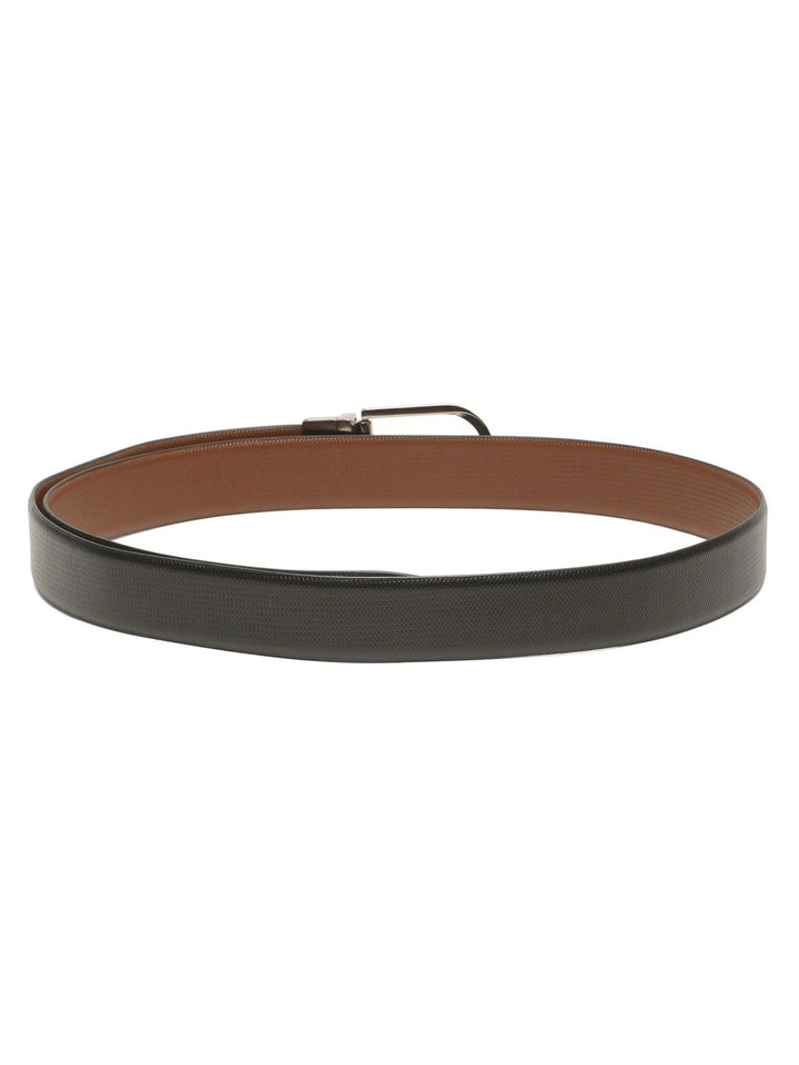 Teakwood Leathers Men Textured Leather Reversible Formal Belt