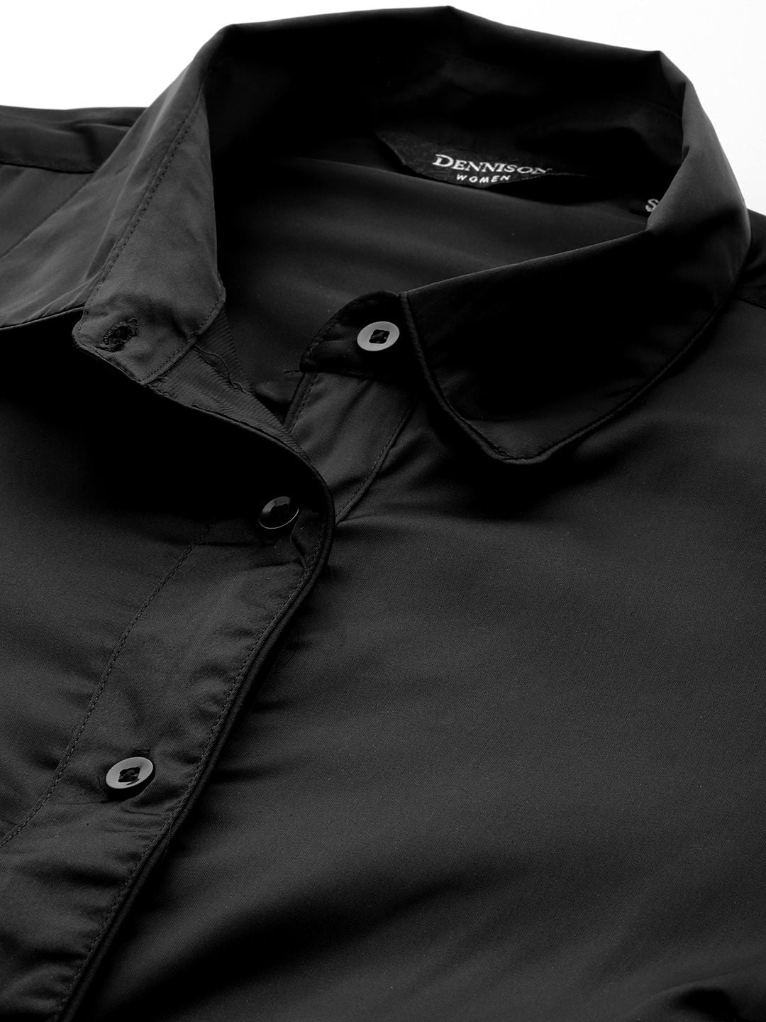 DENNISON Women Black Smart Opaque Casual Shirt