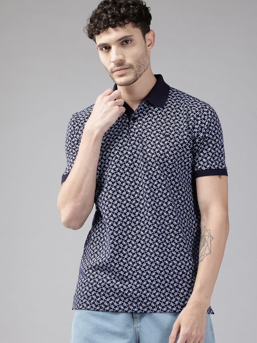 Park Avenue Printed Polo Collar T-shirt