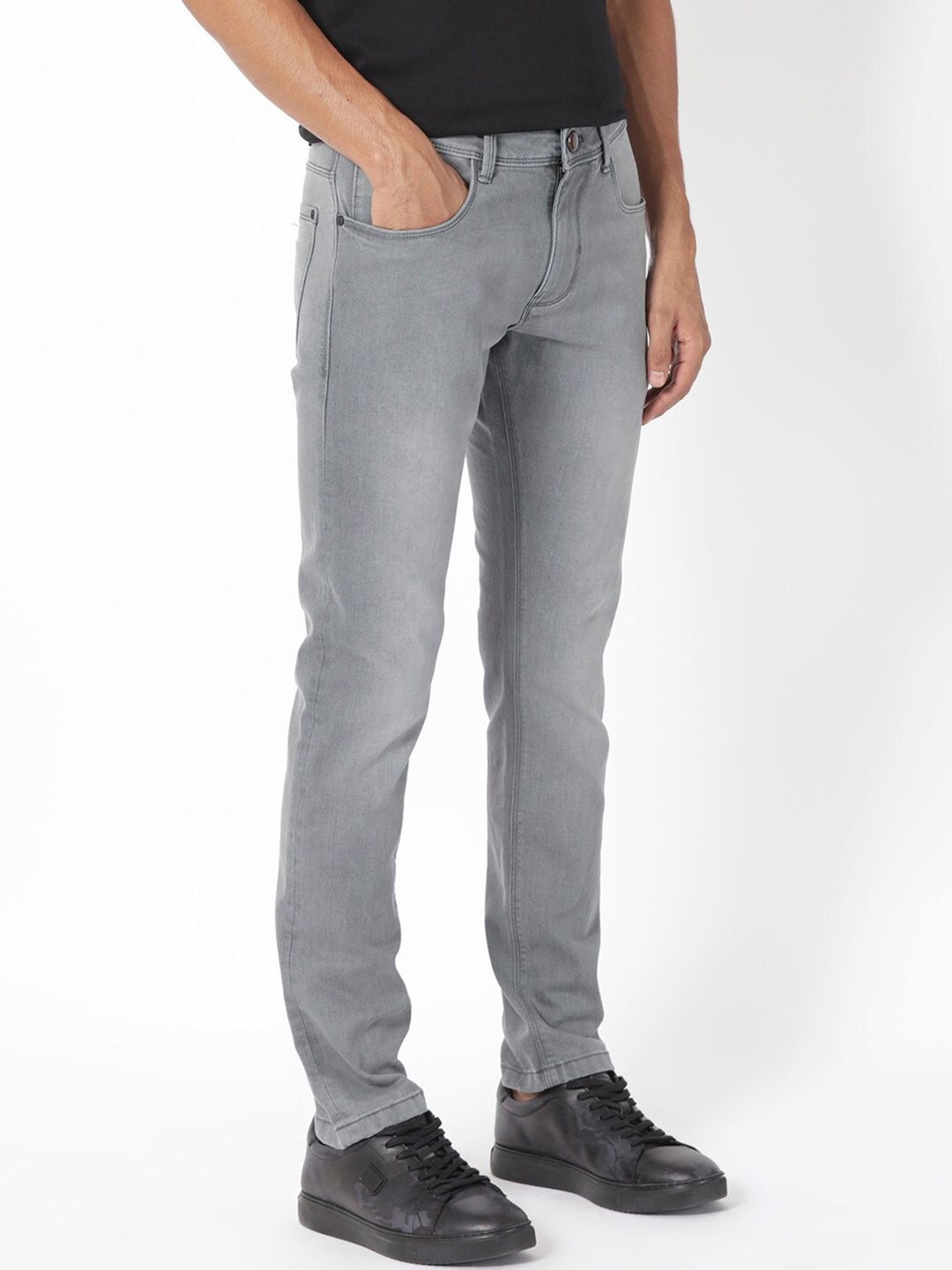 RARE RABBIT Men Toulouse Slim Fit Mid-Rise Cotton Jeans