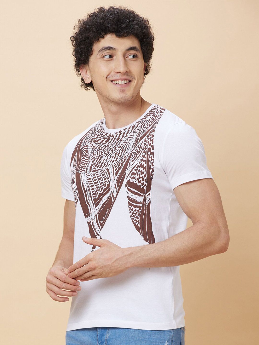 Being Human Graphic Printed Round Neck T-shirt