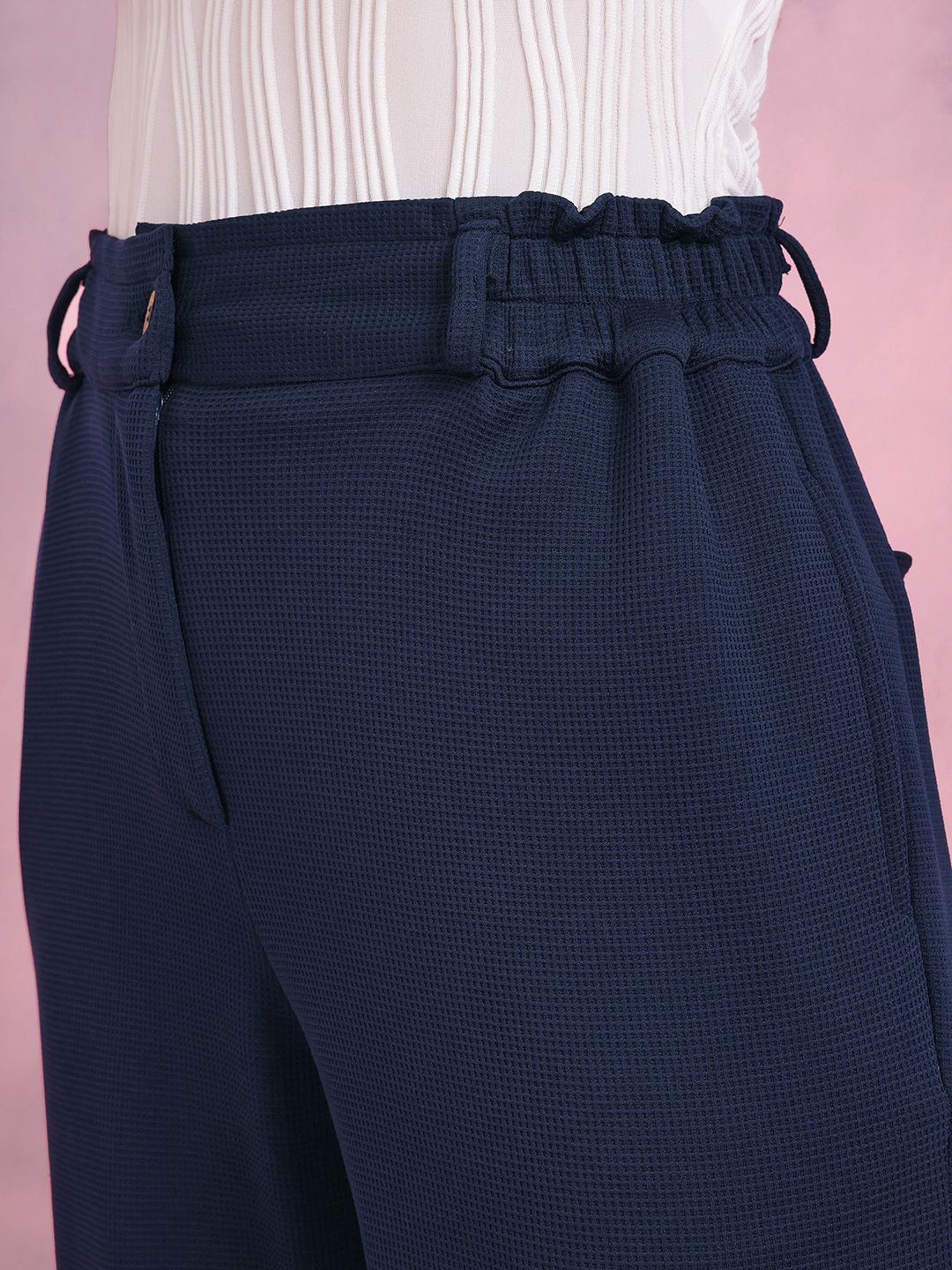DressBerry Women Waffle Knit Trousers