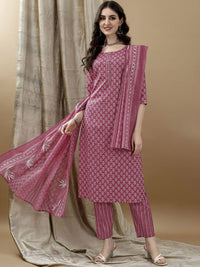 KALINI Women Ethnic Motifs Printed Regular Kurta with Trousers & Dupatta
