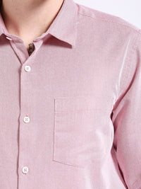 The Indian Garage Co. X Luxe Red & White Slim Fit Spread Collar Formal Shirt
