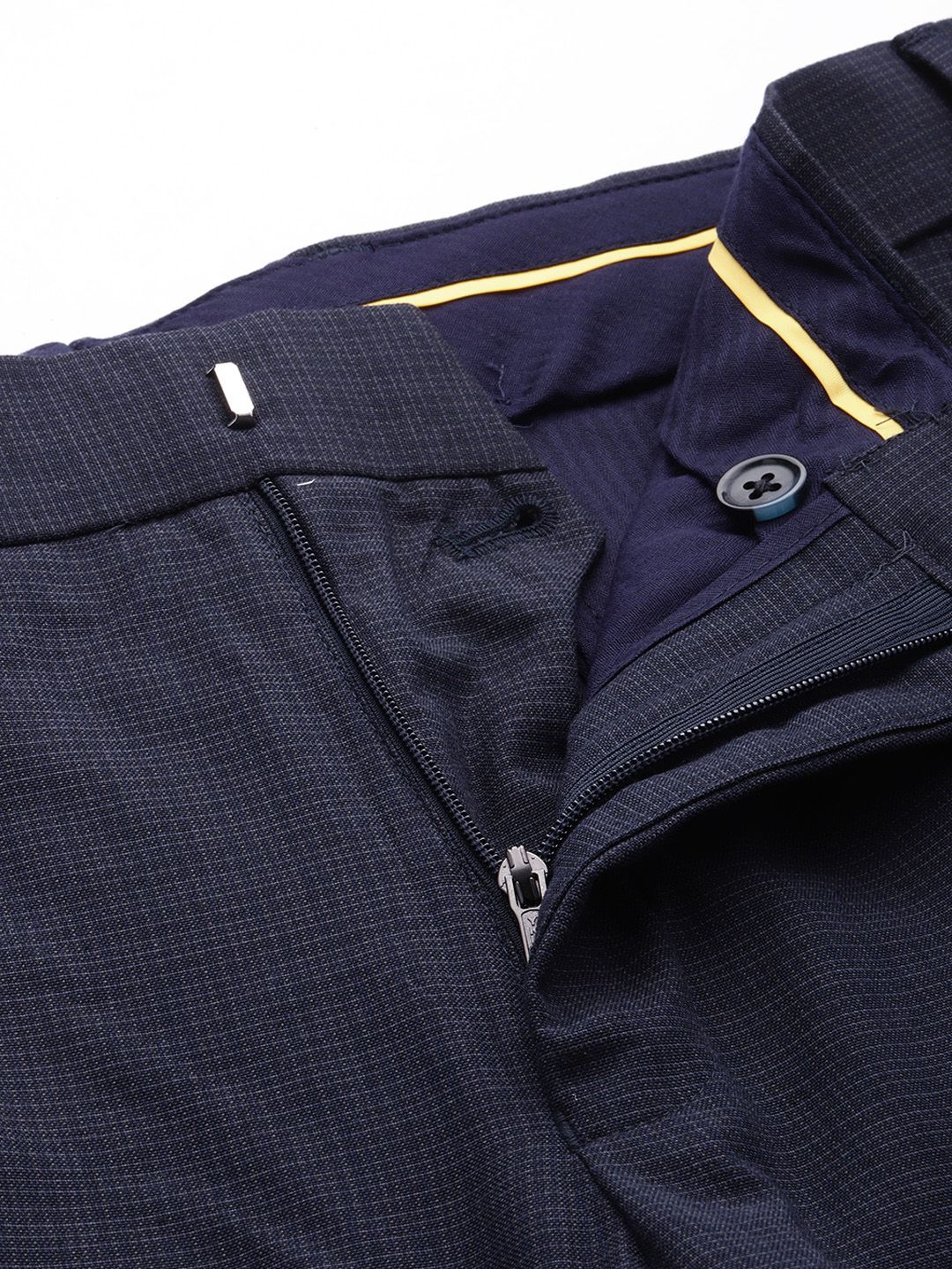 Raymond Men Checked Slim Fit Trousers
