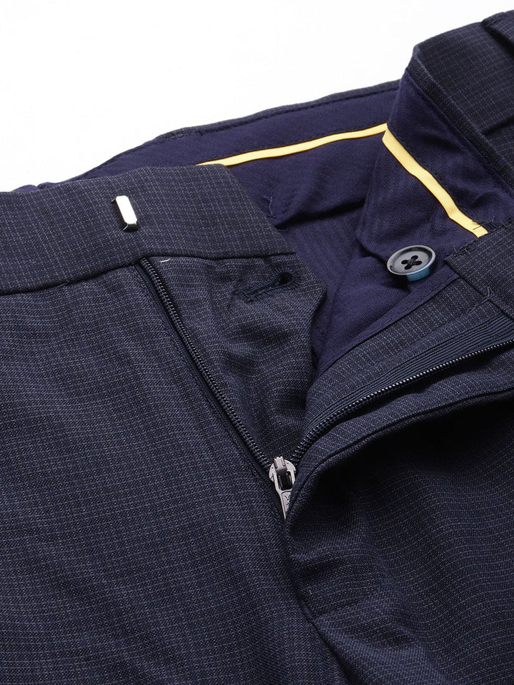 Raymond Men Checked Slim Fit Trousers