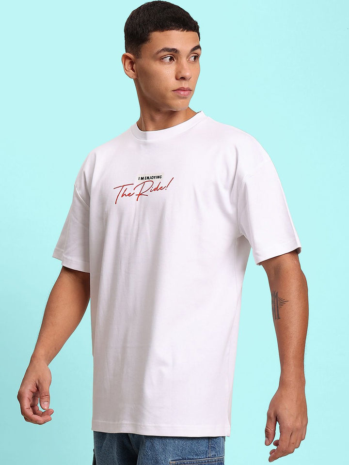 Bene Kleed Men Graphic Printed Round Neck Cotton Oversized T-shirt