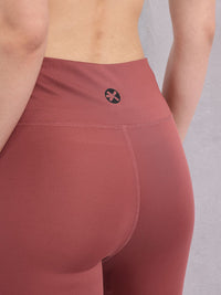 HRX by Hrithik Roshan Women Ruched Cropped Yoga Tights With Tie-Ups