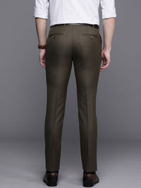 Raymond Men Textured Slim Fit Formal Trousers