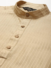 SOJANYA Men Golden Kurta