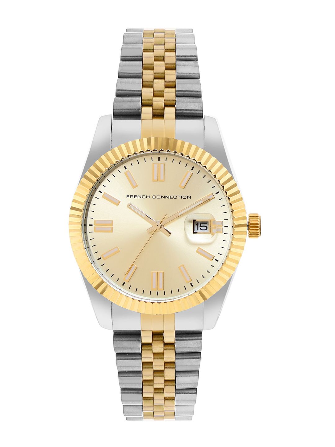 French Connection Men Dial & Stainless Steel Bracelet Style Straps Analogue Watch FCP41TM