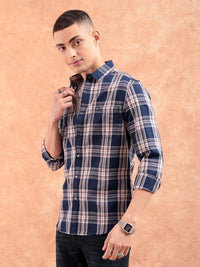 The Indian Garage Co Men Regular Fit Checked Casual Shirt