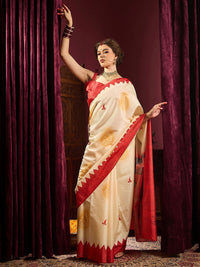 Saree mall Ethnic Printed Durga Puja Saree