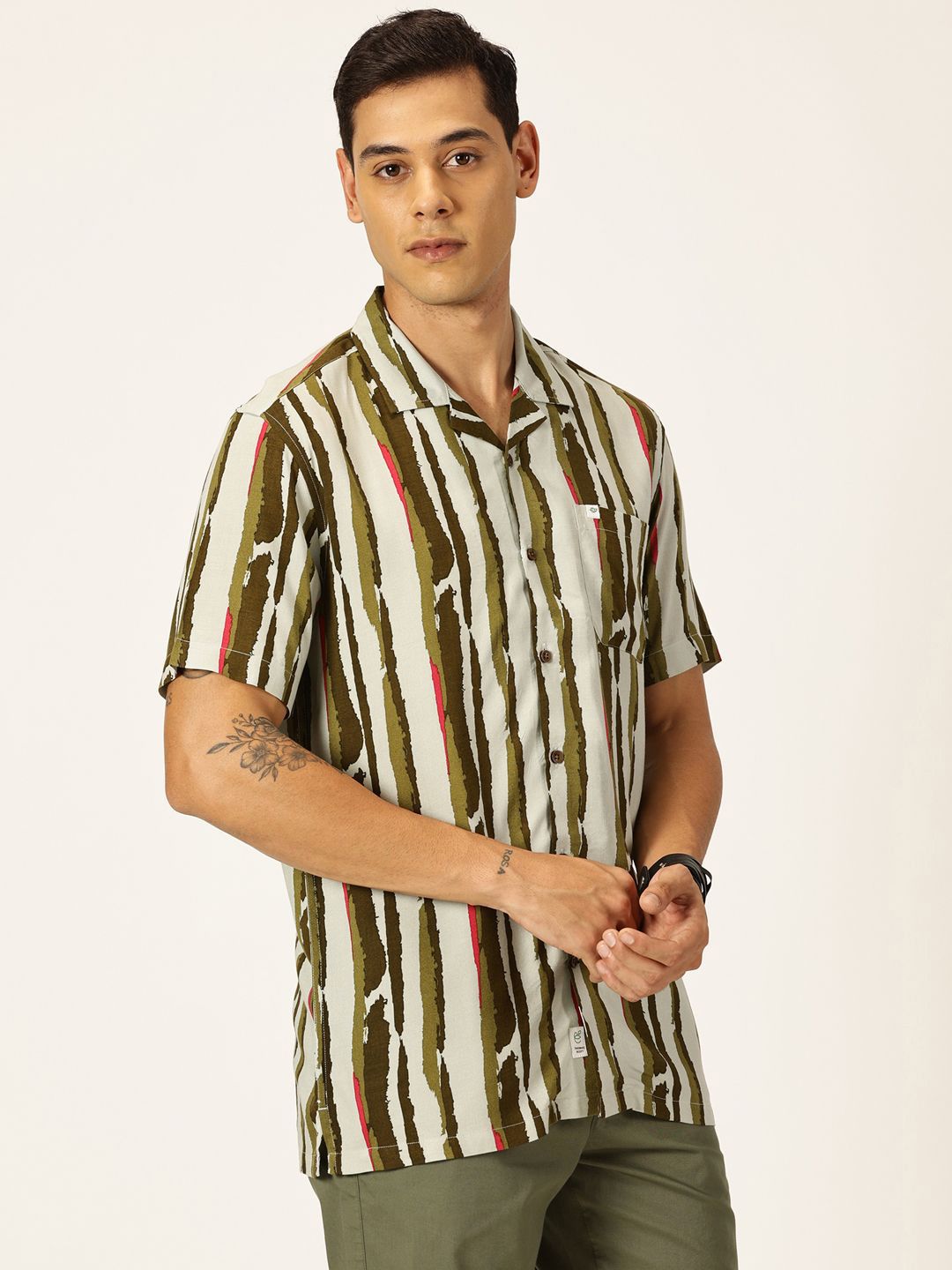 Thomas Scott Men Smart Opaque Printed Casual Shirt