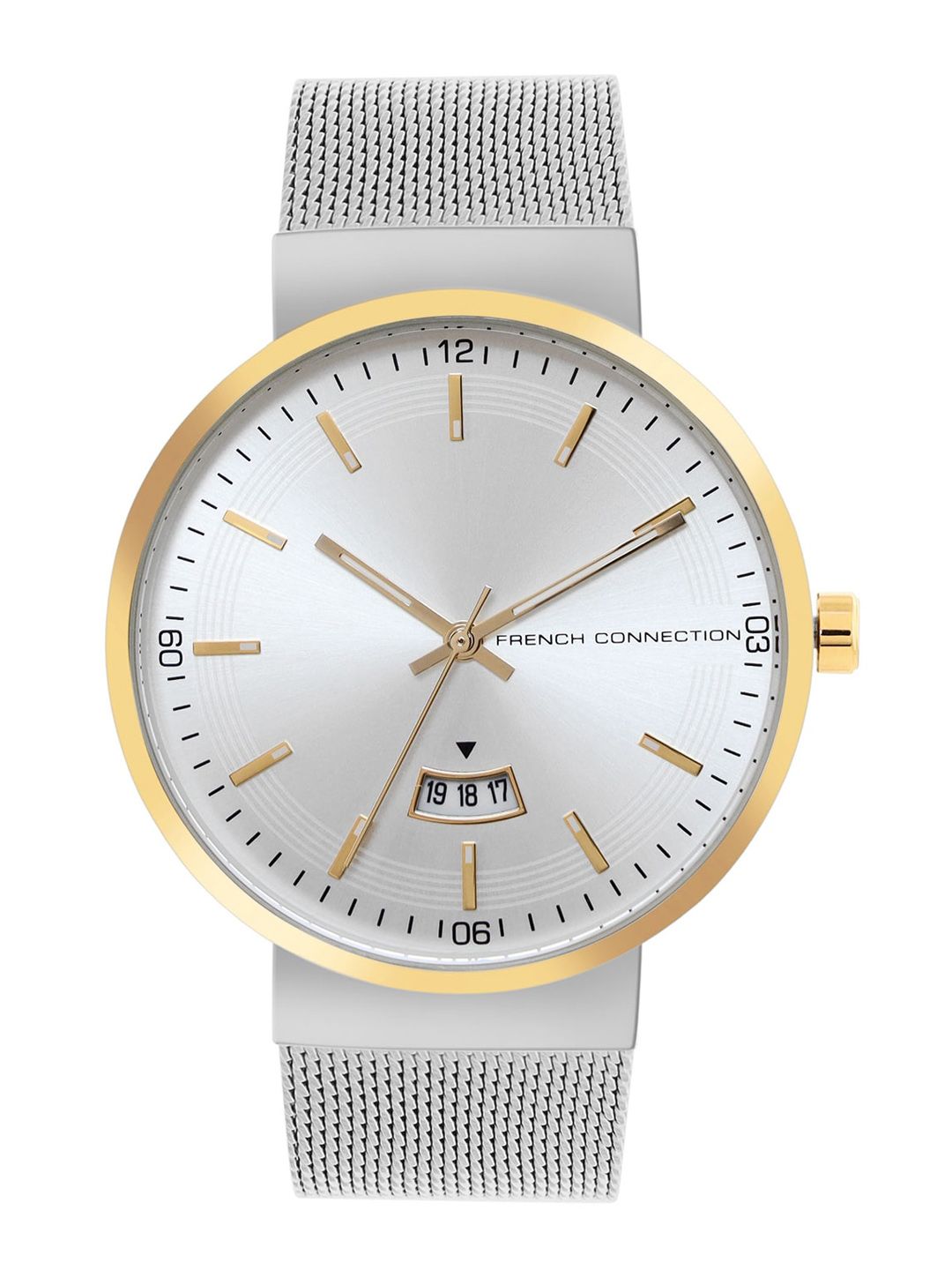 French Connection Men Stainless Steel Bracelet Style Straps Analogue Watch FCP42SM-G