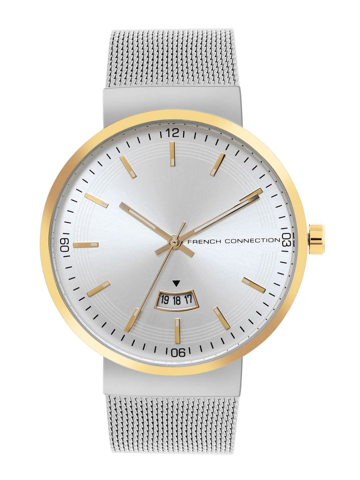 French Connection Men Stainless Steel Bracelet Style Straps Analogue Watch FCP42SM-G