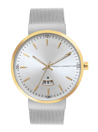 French Connection Men Stainless Steel Bracelet Style Straps Analogue Watch FCP42SM-G