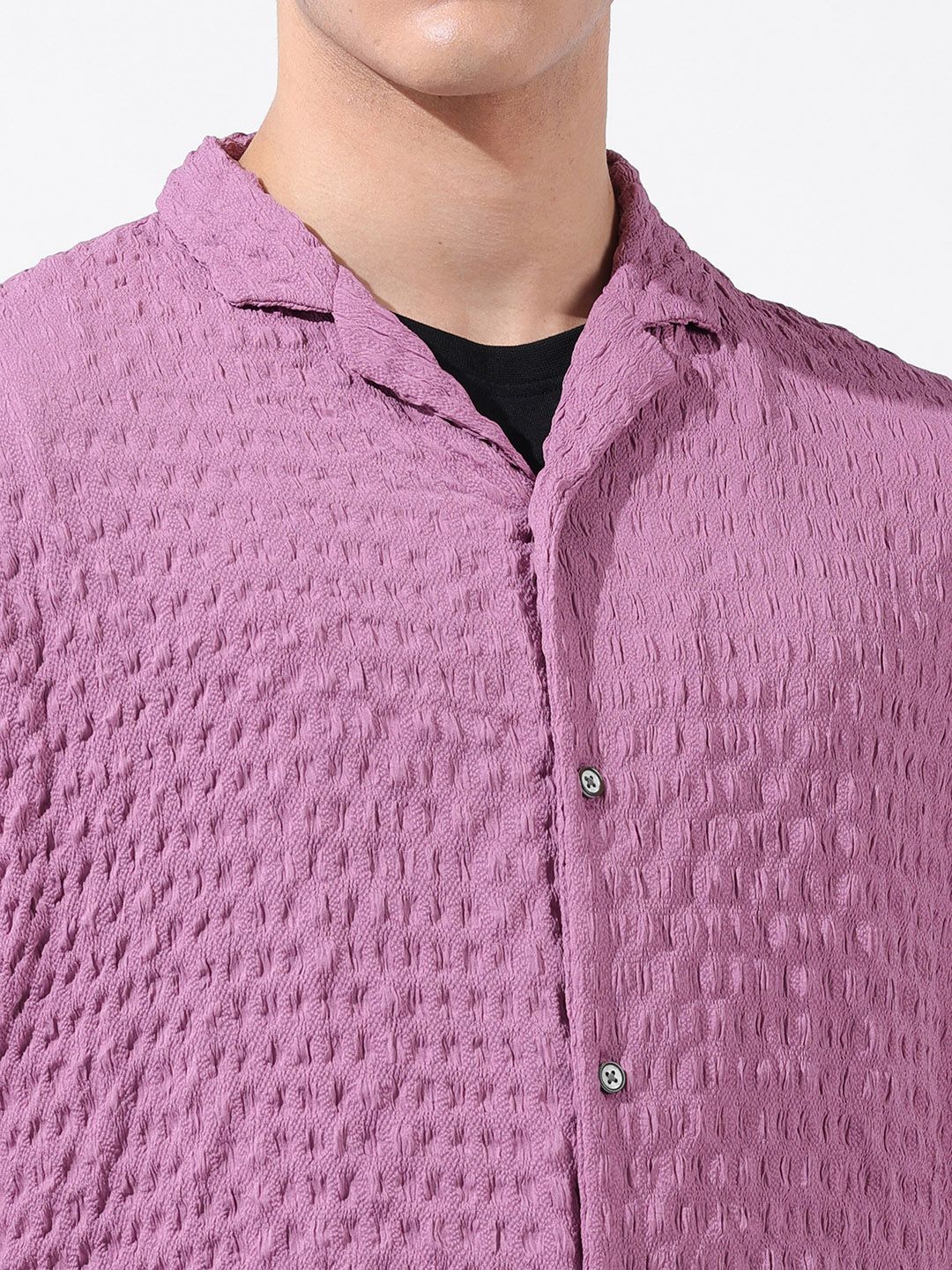 The Indian Garage Co Men Relaxed Fit Self Design Resort Wear Shirt